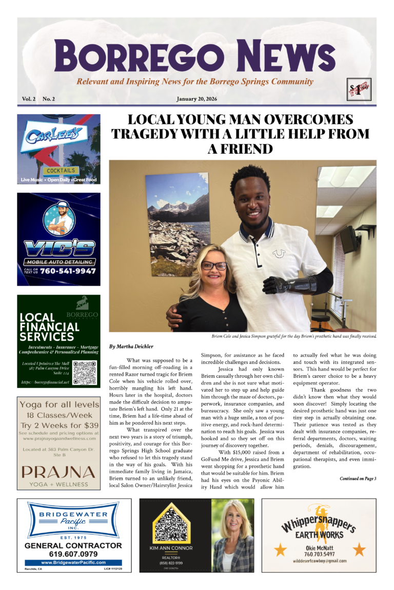 Borrego News January 20th, 2026 VOL 2 NO 2
