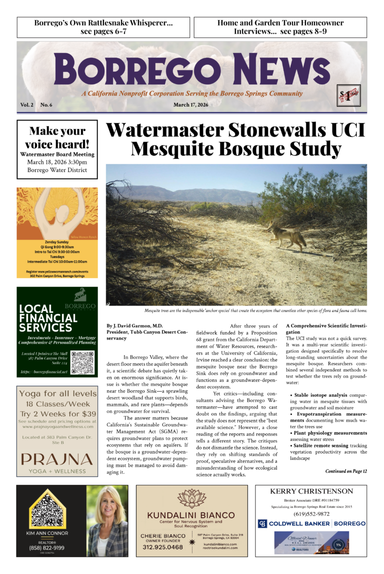 Borrego News March 17th, 2026 – VOL 2 NO 6