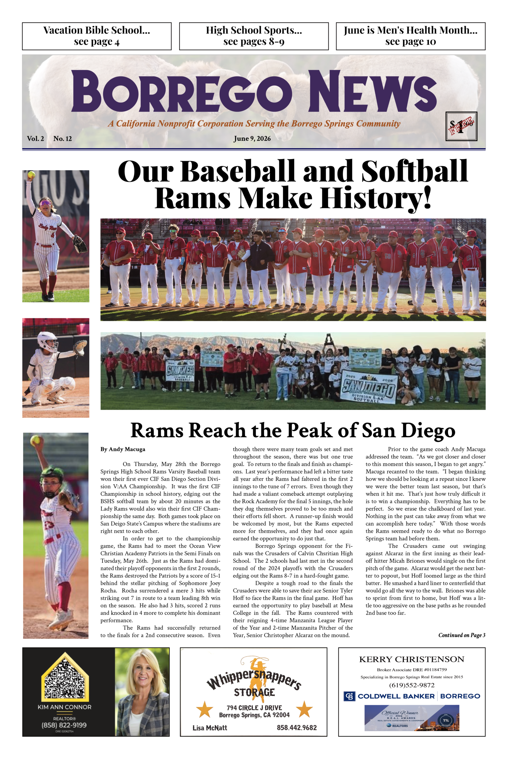 Borrego News June 9th, 2026 – VOL 2 NO 12